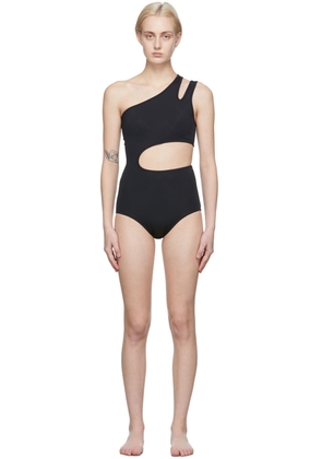Pushbutton SSENSE Exclusive Black Cut-Out Bodysuit