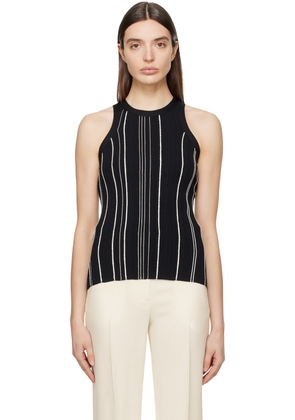 TOTEME Black Braid Rib Tank Top