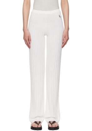 Sporty & Rich Off-White 'SRC' Ribbed Lounge Pants