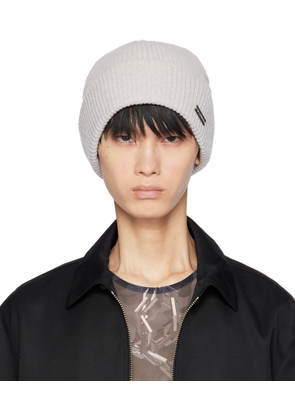 Han Kjobenhavn Gray Metal Logo Han Beanie