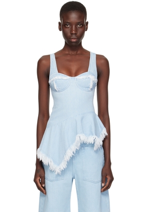 Marques Almeida Blue Faded Tank Top