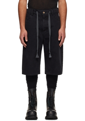 A DICIANNOVEVENTITRE Black Oversized Jean Shorts