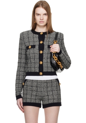 Balmain Black Light Tweed Cardigan