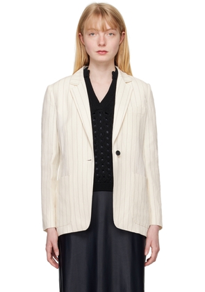 Max Mara White Striped Blazer