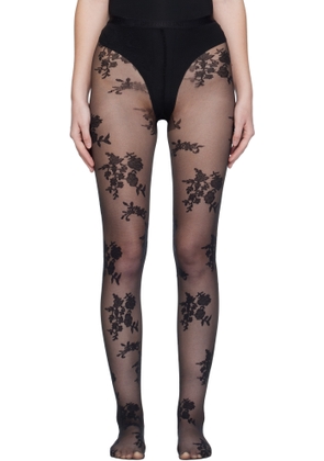Valentino Black 'Chez Valentino' Tights