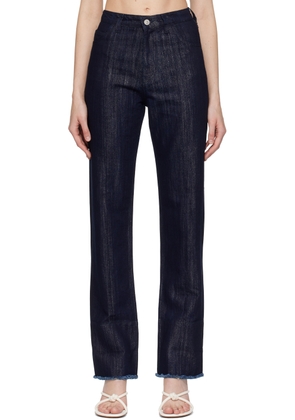 Victoria Beckham Indigo Frayed Jeans