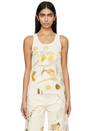 Feng Chen Wang Off-White Printed Tank Top