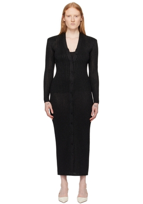 TOM FORD Black Metallic Midi Dress
