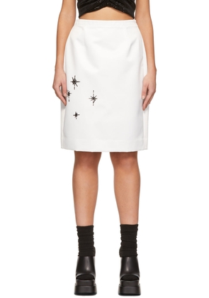 We11done White Sequin Midi Skirt