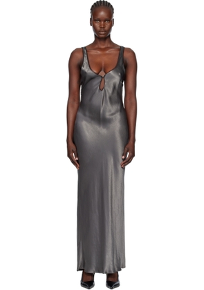 BEC + BRIDGE Gunmetal Celestial Keyhole Maxi Dress