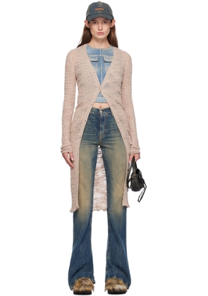 Acne Studios Pink Wide Rib Cardigan