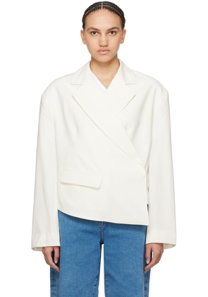 REMAIN Birger Christensen White Asymmetric Blazer