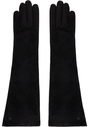 Handsome Stockholm Black Essentials Long Suede Gloves