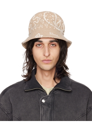 Rhude Beige Knit Bucket Hat