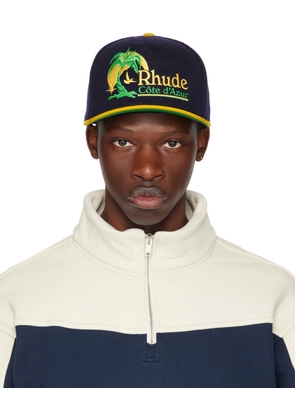 Rhude Navy & Yellow Azur Coast Cap