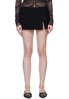 Acne Studios Black Satin-Lined Wool Miniskirt