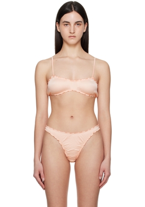 Shadowplay Pink Ruffled Bra