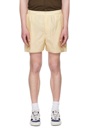 AURALEE Yellow Light Sheer Nylon Shorts