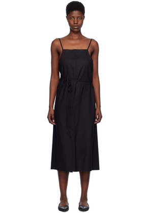 Baserange Black Yumi Apron Midi Dress