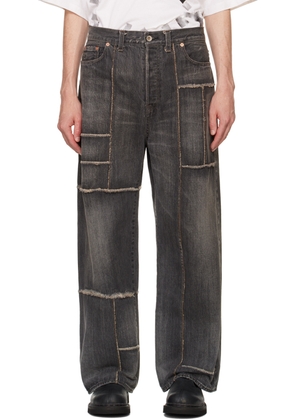 doublet Black Frankenstein Cutting Jeans