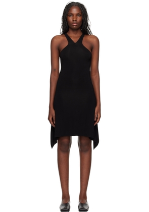 Courrèges Black Criss Cross Jersey Minidress
