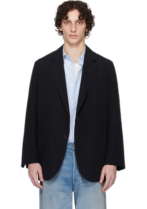 AURALEE Black Light Cotton Wool Viyella Blazer