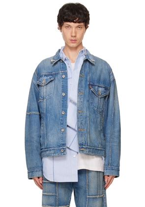 doublet Blue Frankenstein Cutting Denim Jacket