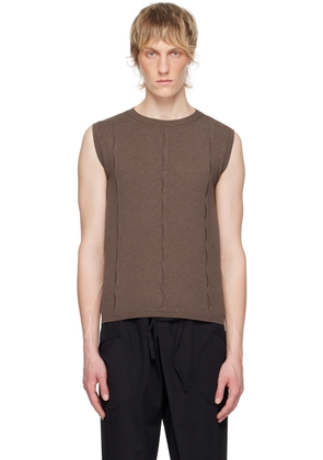 Gimaguas Brown Forat Tank Top