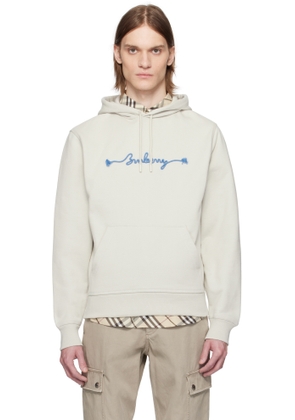 Burberry Beige Knot Logo Cotton Hoodie