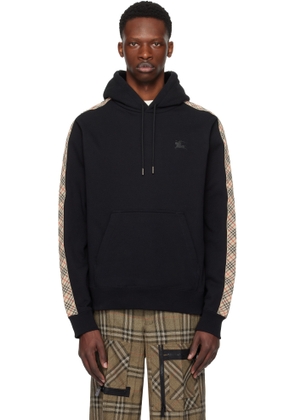 Burberry Black Check Tape Hoodie