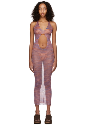 Isa Boulder Orange & Purple Pull Away Long Jelly Dress