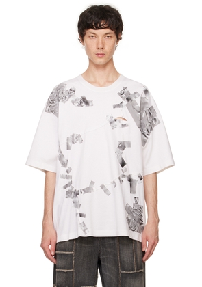 doublet White Gaffer Tape Repair T-Shirt