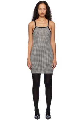 Courrèges Black & White Contrast Houndstooth Minidress