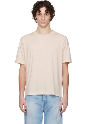AURALEE Pink Super Soft Wool Jersey T-shirt