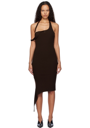 Courrèges Brown Undressed Light Knit Minidress