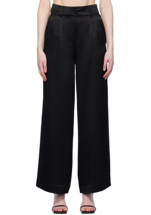 Elleme Black Textured Trousers