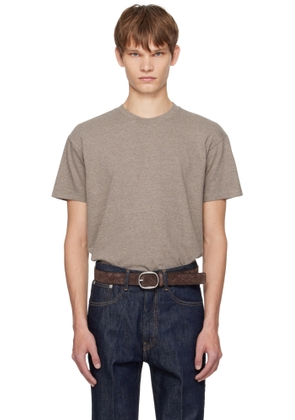 AURALEE Brown Seamless Crew Neck T-shirt