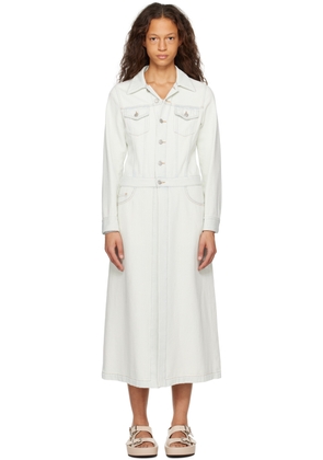 MM6 Maison Margiela Blue Faded Denim Coat