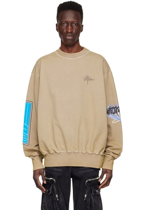 We11done Tan Cotton Sweatshirt