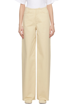 MM6 Maison Margiela Yellow Five-Pocket Trousers