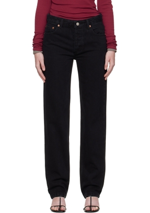 R2W Black Hatty Tapered Jeans