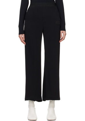 MM6 Maison Margiela Black Embroidered Trousers
