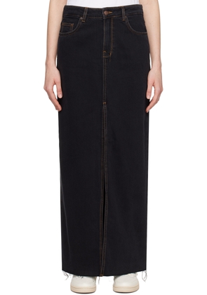 Ksubi Black Kara Denim Maxi Skirt