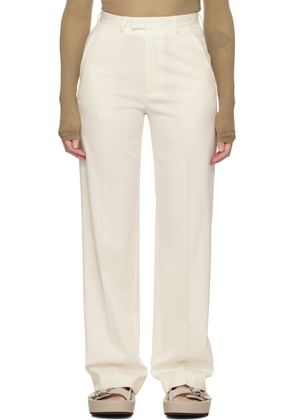 MM6 Maison Margiela Off-White Creased Trousers