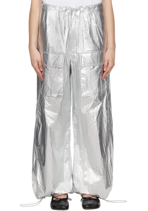 MM6 Maison Margiela Silver Tyvek Trousers