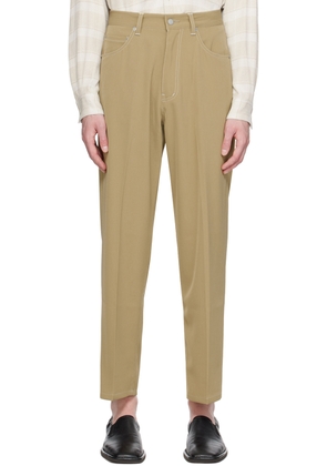 YOKE Beige 5-Pocket Trousers