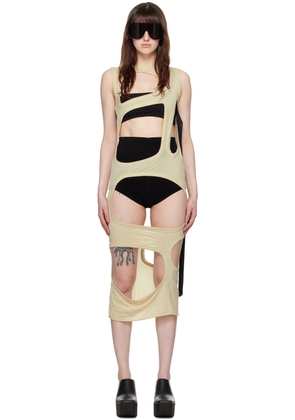 Rick Owens DRKSHDW Off-White Membrane II Midi Dress