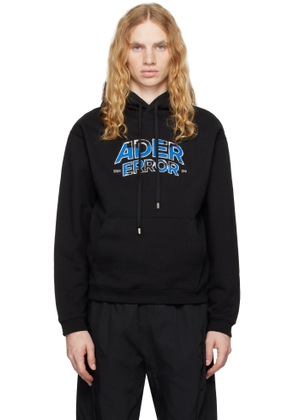 ADER error Black Distressed Logo Hoodie