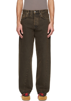 Sunflower Brown Wide Twist Jeans