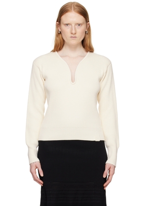 Victoria Beckham Off-White Frame Detail Sweater